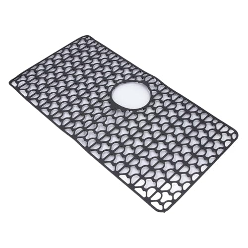 XUMIUZIY Spülbecken Teppich, Fester Schutz Silikon Waschbecken Teppich Leicht Wasserdichte Reinigung für die Theke (BLACK) von XUMIUZIY