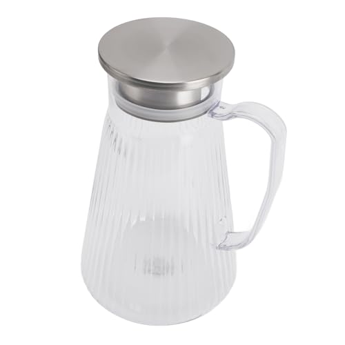 XUMIUZIY Wasserkrug, Hitzebeständiges Klares Acryl und Eisengärtenkaltes Wasserkocher Sicher und Zuverlässig mit Deckel für Limonade (Stil 1) von XUMIUZIY