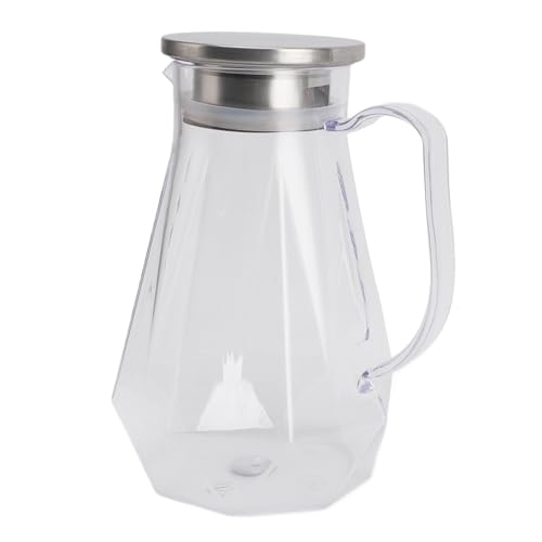 XUMIUZIY Wasserkrug, Hitzebeständiges Klares Acryl und Eisengärtenkaltes Wasserkocher Sicher und Zuverlässig mit Deckel für Limonade (Stil 2) von XUMIUZIY