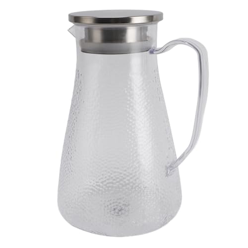 XUMIUZIY Wasserkrug, Hitzebeständiges Klares Acryl und Eisengärtenkaltes Wasserkocher Sicher und Zuverlässig mit Deckel für Limonade (Stil 4) von XUMIUZIY