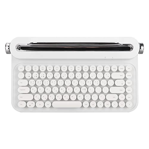 XUMIUZIY Wireless Tapewriter -Tastatur, Retro -Schreibmaschinen -Tastatur Wireless Mechanischer Tastatur mit Bluetooth, Retro -Ästhetik mit Integriertem Ständer, Niedliche Runde Taste, XUMIUZIY Wireless Tapewriter -Tastatur, Retro -Schreibmaschinen -Tastatur Wireless Mechanischer Tastatur mit Bluetooth, Retro -Ästhetik mit Integriertem Ständer, Niedliche Runde Taste, von XUMIUZIY