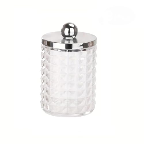 XUMKFJRE 1/2/3 PC Kunststoff Wattestäbchen Ball Pad Halter Aufbewahrungsbox 10 Oz Badezimmer Organizer, Qtip Apothekerglas Klar Behälter Spender(1pcs color3) von XUMKFJRE