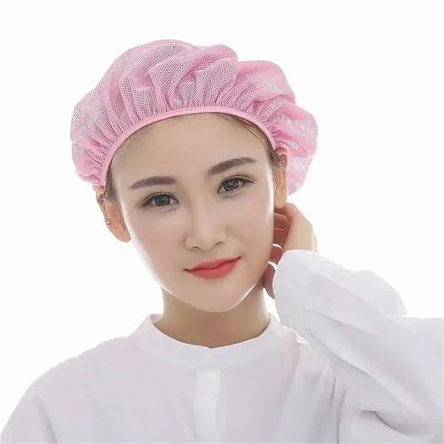 XUMKFJRE Elastische KochmüTze Mesh Mesh-Chef-Hut Wiederverwendbare Küche Restaurant Hotel Bäckerei Catering Kochen Cap Werkstatt(Pink) von XUMKFJRE
