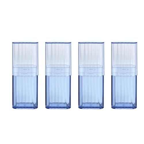 XUMKFJRE Tragbare Mini-Aufbewahrungsbox for Zahnseide, Zahnseide-Pflaster, Zahnstocherhalter, Wattestäbchenbox, Reiseetui(4PCS Blue) von XUMKFJRE