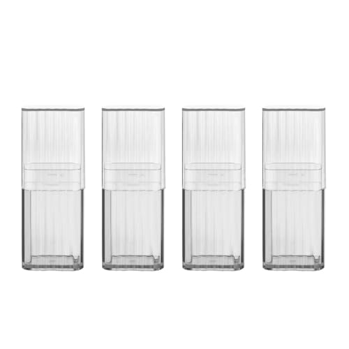 XUMKFJRE Tragbare Mini-Aufbewahrungsbox for Zahnseide, Zahnseide-Pflaster, Zahnstocherhalter, Wattestäbchenbox, Reiseetui(4PCS Clear) von XUMKFJRE