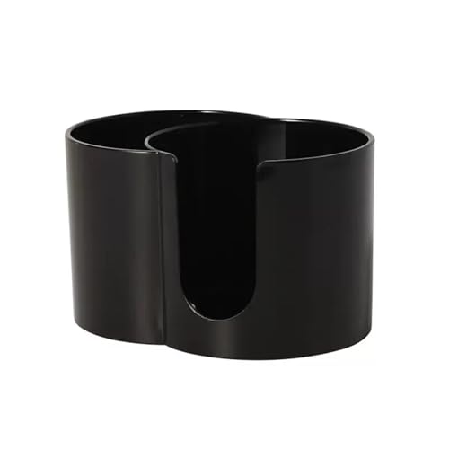 XUMKFJRE Wattestäbchenhalter-Spender, 2-teiliger Badezimmerbehälter for Wattestäbchen, Wattepad und Wattebällchen, staubdichte Runddosen(Black) von XUMKFJRE