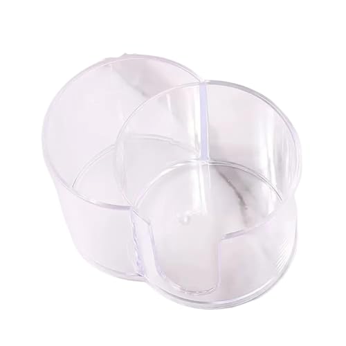 XUMKFJRE Wattestäbchenhalter-Spender, 2-teiliger Badezimmerbehälter for Wattestäbchen, Wattepad und Wattebällchen, staubdichte Runddosen(Clear) von XUMKFJRE