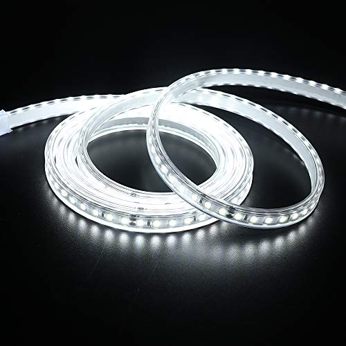 XUNATA 12V LED Strip 2835 SMD Flexibel Streifen Leiste Lichtband Stripe Lichtleiste Innen Deko Lichter, Wasserdicht IP67, 120LEDs/M (Weiß, 1M) von XUNATA