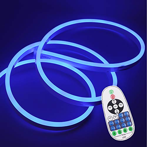 XUNATA 18M Blau 220V Dimmbares LED Neon Streifen IP65 Wasserdicht Diffusion Flexibles LED Lichtschlauch mit 23 Tasten IR Fernbedienung und 220V 750W Transformator Netzteil XUNATA 18M Blau 220V Dimmbares LED Neon Streifen IP65 Wasserdicht Diffusion Flexibles LED Lichtschlauch mit 23 Tasten IR Fernbedienung und 220V 750W Transformator Netzteil von XUNATA