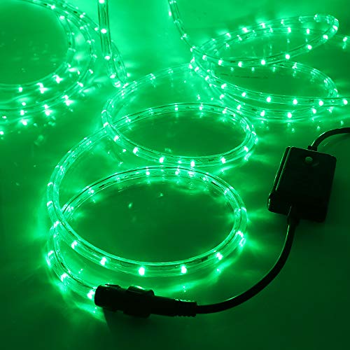 XUNATA 220V LED Lichterschlauch Licht Leiste 36LEDs/m IP65 Wasserdicht Schlauch Seil Lichter mit Controller für Innen Außen Garten Party Weihnachten Deko (Grün, 3M) von XUNATA
