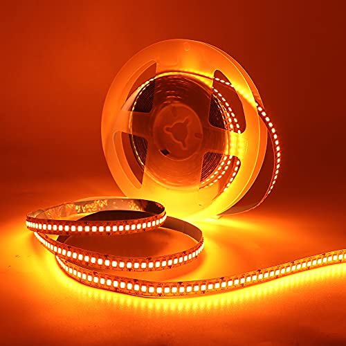 XUNATA 5M LED Streifen Orange, LED Strip mit 1200 Stück 2835 LEDs, Selbstklebend Flexibel LED Lichtleiste Band für Schlafzimmer Küche Home Innendekoration von XUNATA
