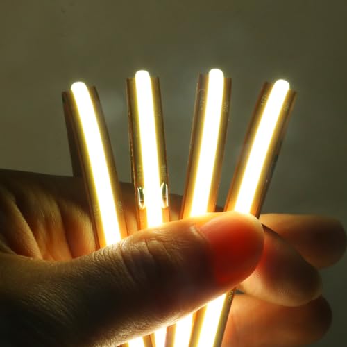 XUNATA COB LED Streifen (Beliebiges Schneiden), 12V 528LEDs/m Superhell Hohe Dichte Flex Selbstklebend COB LED Leiste Lichtband Strip für Innen Festival Party DIY Deko (Naturweiß, 8M) von XUNATA