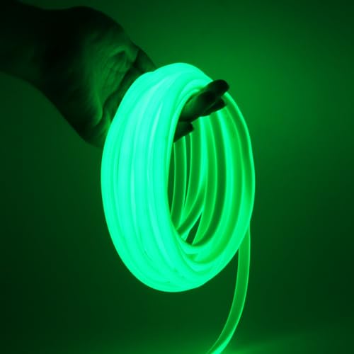 XUNATA COB Neon LED Streifen, 230V 288leds/m Superhell Hohe Dichte, Diffusion Flex LED Schlauch für Heim DIY Festival Dekoration (Grün, 100M) von XUNATA