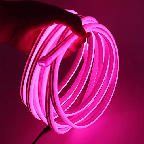 XUNATA Neon LED Strip Streifen, 12V 2835 120leds/m Diffusion Flex LED Lichtband Schlauch (Pink,1M von XUNATA