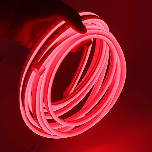 XUNATA Neon LED Strip Streifen, 12V 2835 120leds/m Diffusion Flex LED Lichtband Schlauch (Rot,1M von XUNATA