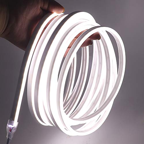 XUNATA Neon LED Strip Streifen, 12V 2835 120leds/m Diffusion Flex LED Lichtband Schlauch (Weiß,0.5M von XUNATA