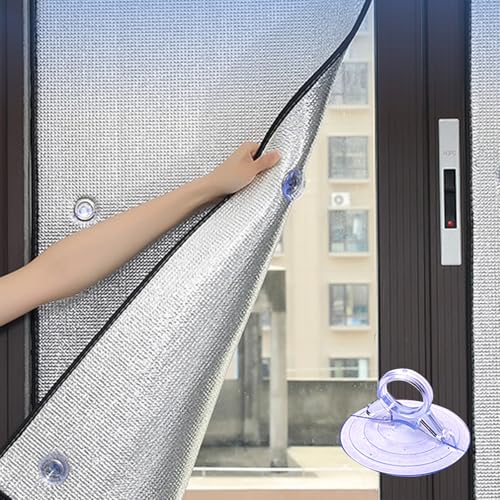 Saugnapfes Rollo Fensterrollo, Sonnenschutz Verdunkelungsrollo mit Saugnäpfen, Temporäre Sichtschutz Vorhang für Schlafzimmer Wohnzimmer Büro Auto, Ohne Bohren, Breite X Länge von XUNFAKE