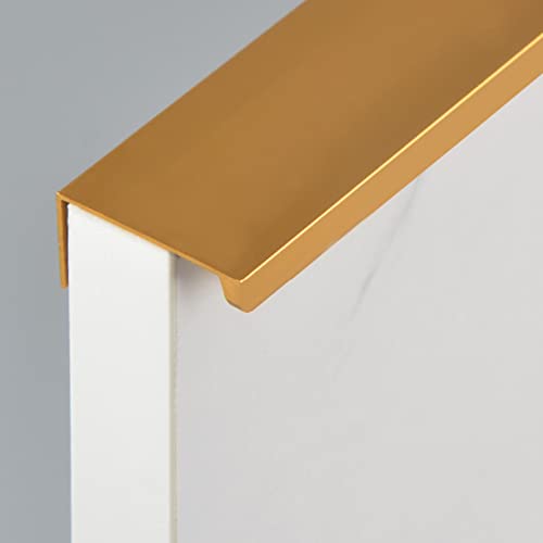 Unsichtbare Schrankgriffe Versteckte Küchengriffe Kleiderschrank Zieht Griffe Modern Aluminiumlegierung Türgriff, für Kleiderschrank Tür Schubladen,1 Stück (Total Length 300mm,Gold) von XUNFAKE