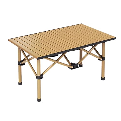 XUNFAKEJI Klappbarer Camping-Tisch, 95 x 55 x 50 cm, Höhenverstellbar, Kohlenstoffstahl-Rahmen, mit Tragetasche, für Picknick, Garten, Wandern von XUNFAKEJI