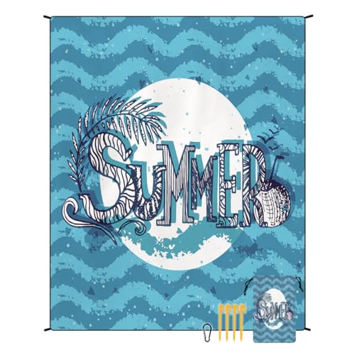 XUNPENG Stranddecke Sanddicht wasserdicht Winddicht, geeignet für Picknicks im Freien, Zelt Camping, Camping Matten / 86,6 * 70,8 in (STD-001-20) von XUNPENG