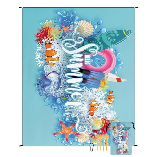 XUNPENG Stranddecke Sanddicht wasserdicht Winddicht, geeignet für Picknicks im Freien, Zelt Camping, Camping Matten / 86,6 * 70,8 in (STD-001-48) von XUNPENG