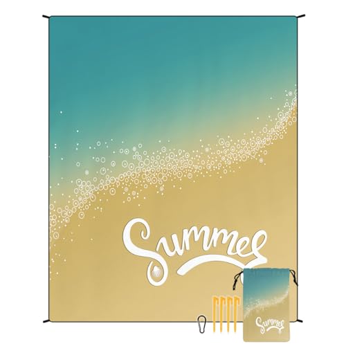XUNPENG Stranddecke Sanddicht wasserdicht Winddicht, geeignet für Picknicks im Freien, Zelt Camping, Camping Matten / 86,6 * 70,8 in (STD-001-50) von XUNPENG