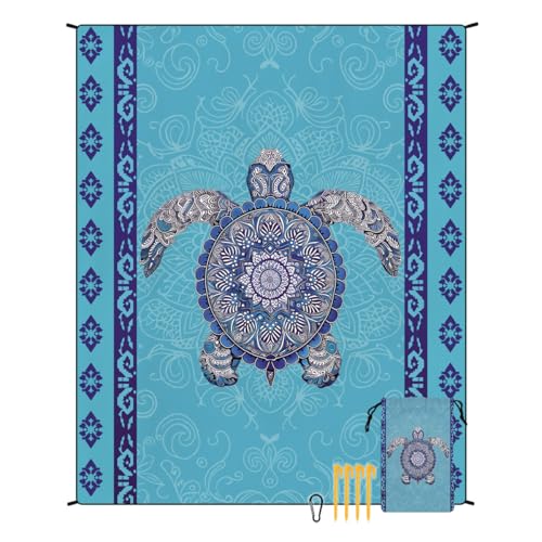 XUNPENG Stranddecke Sanddicht wasserdicht Winddicht, geeignet für Picknicks im Freien, Zelt Camping, Camping Matten / 86,6 * 70,8 in (STD-001-51) von XUNPENG