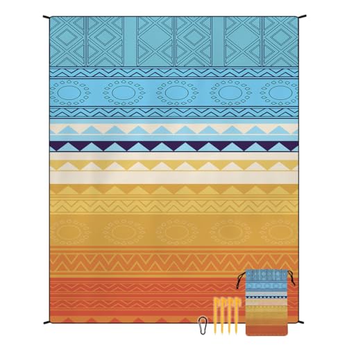 XUNPENG Stranddecke Sanddicht wasserdicht Winddicht, geeignet für Picknicks im Freien, Zelt Camping, Camping Matten / 86,6 * 70,8 in / 2 PCS (STD-001-1) von XUNPENG