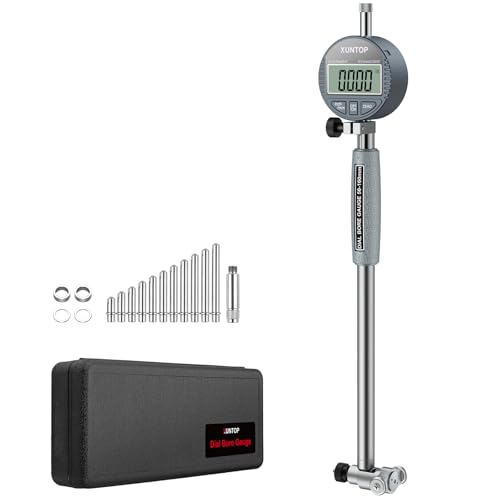 XUNTOP Digitales Bohrungsmessgerät Messuhr Set digitales mechanisches messuhr Messgerät für Innendurchmesser 50-160 mm (2-6 Zoll) Hohe Präzision Innenmessgerät zur Messung des Innendurchmessers von XUNTOP