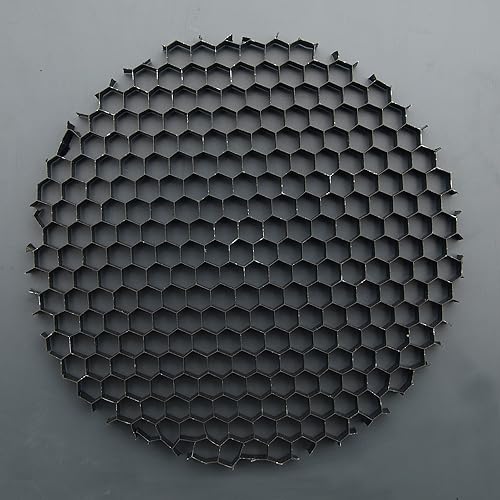 1 Runde Wabennetz Abdeckung für LED Leuchtmittel - 3mm Antireflex-Aluminium, 95% Lichtdurchlässigkeit(60mm) von XUPBEHJO