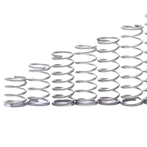 10 Stück Druckfedern aus Edelstahl – 0,6 mm Drahtdurchmesser, anpassbare Längen und Außendurchmesser (4 mm – 12 mm)(0.6mmx8mmx50mm) von XUPBEHJO