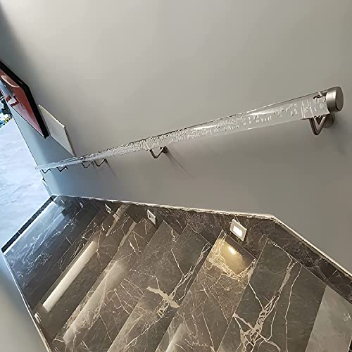 Anpassbarer transparenter Treppenhandlauf aus Acryl (48 cm bis 6 m) – stabiles Sicherheitsgeländer for den Innen- und Außenbereich(80cm) von XUPBEHJO