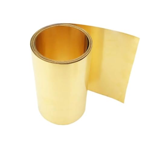 H62 Messingfolienrolle – dünnes Messingstreifenblech, 0,02–0,05 mm Dicke, Goldfolienplatte for Bastel- und Heimwerkerprojekte(0.05x100x1000mm) von XUPBEHJO