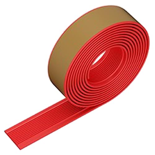 Rote Treppenkantenkante aus Vinyl – rutschfester, selbstklebender Treppenkantenschutz for Sicherheit und Ästhetik(LxW 10mx4cm) von XUPBEHJO
