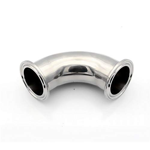 SS304 90-Grad-Rohrverschraubungsverbinder mit Winkelstück – Sanitär-Tri-Clamp-Ferrule, 19 mm – 102 mm Außendurchmesser, einfache Installation, 1 Stück(102mm x ferrule 119) von XUPBEHJO