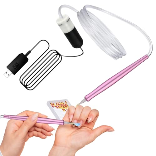 XUQEAYWD Elektrischer Strass Malstift | Vakuum Strassstein Elektrischer Punktstift,Automatischer Applikator USB Zubehör Tragbar Für Deko Bastelprojekte Anfänger von XUQEAYWD