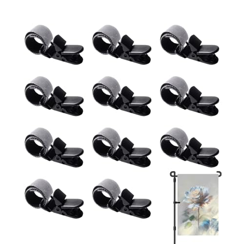 XUQEAYWD Garten Flaggen Halter Clips | 12 Stück Flaggenclips für Fahnenmast,Verstellbare Klemme Und Feste Schnalle Für Garten Innenbereich Aufbewahrung XUQEAYWD Garten Flaggen Halter Clips | 12 Stück Flaggenclips für Fahnenmast,Verstellbare Klemme Und Feste Schnalle Für Garten Innenbereich Aufbewahrung von XUQEAYWD