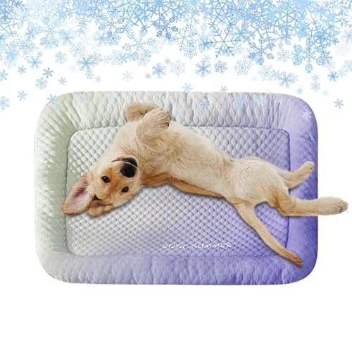 XUQEAYWD Kühlmatte Für Hunde Zur Abkühlung | Spritzwassergeschütztes Haustier Kühlpad - Tragbar Für Welpen Hunde Reise Wohnzimmer Küche von XUQEAYWD