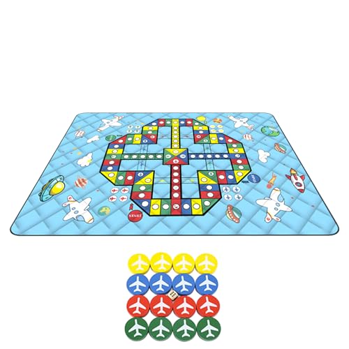 XUQEAYWD Outdoor Spielmatte - wasserdichte Picknickdecke | Verdickte Mehrzweck-Schachspielmatte Für Familienfeiern Im Freien Mit Schachfiguren Zum Zelten Im Park Auf Der Wiese von XUQEAYWD