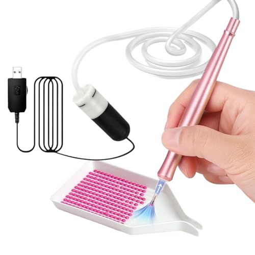 XUQEAYWD Strassstein Kunst Stift, Strass Malstift Mit Vakuumpumpe, Tragbarer USB Applikator Mit Adsorptionsfunktion Für Workshop Kindergarten Aktivität von XUQEAYWD