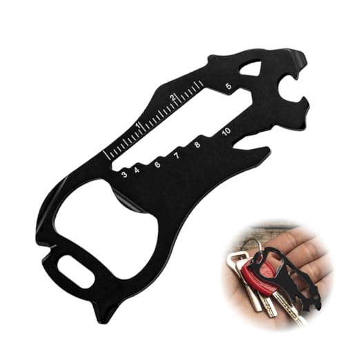 XURJUMI 8 In 1 Keychain Multi-Tool,Stuffers Geschenke Für Männer, Mini Edc Cool Gadgets Tool Multitool, Herren Geschenke Für Papa Ihn Opa(Schwarz) von XURJUMI