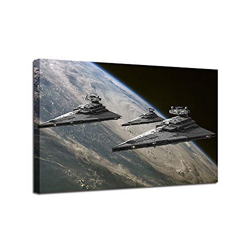 XUSANSHI 5D Diamant Malerei Kits für Erwachsene Science-Fiction-Landschaftsraumschiff Runden Diamant Painting für Home Wand-Decor 40 * 50CM Kein Rahmen von XUSANSHI