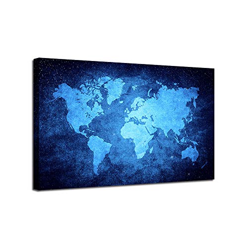 XUSANSHI Druck auf Leinwand Weltkarte Leinwand Malerei Poster Wand Kunst Hause Büro Schlafzimmer Dekor Kein Rahmen 50x70cm von XUSANSHI