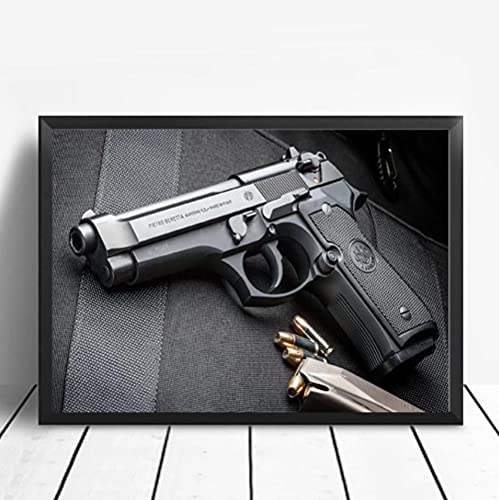 XUSANSHI Leinwand Bild Waffen Deko Bilder auf Leinwand auf Wanddeko für Wohnzimmer Küche Weihnachten (Rahmenlos) 40x50 cm von XUSANSHI