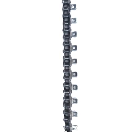 1-teilige 1,5 M Lange Edelstahl-Förderband-Antriebsrollenkette Mit Kurzer Teilungsplatte – Erhältlich In Den Größen 06B, 08B, 10A, 12A, 16A Mit A1- Und A2-Anbauteilen(08B-1_SINGLE WING) von XUSENXFH