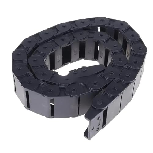 Schwarzer, Verstärkter Schleppketten-Kabelträger Aus Kunststoff-Nylon – 1 M Länge, 18 X 18/25/37 Mm, Brückentyp For Das Kabelmanagement Von CNC-Maschinen(18x37 mm) von XUSENXFH