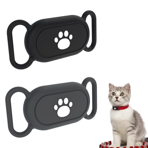 XUSUD 2 x Silikon-Halsbandhalter, wasserdicht, Haustier-Schutzhülle, Anti-Verlust-Katzenhalsband, Haustier-Locator-Hüllen für Katzen, Hundehalsbänder, Ortungsgerät, GPS-Tracker-Zubehör XUSUD 2 x Silikon-Halsbandhalter, wasserdicht, Haustier-Schutzhülle, Anti-Verlust-Katzenhalsband, Haustier-Locator-Hüllen für Katzen, Hundehalsbänder, Ortungsgerät, GPS-Tracker-Zubehör von XUSUD