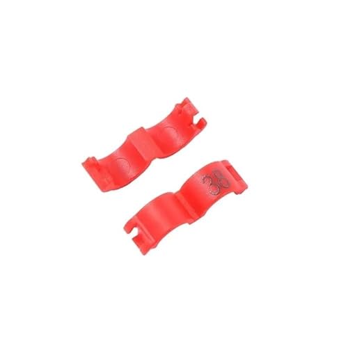 XUTCEKOUYR 40 Stück Papageien-Fußschlaufen, Vogelschlaufenbeine zur Erkennung und Ausbildung von Vogelschlaufenbeinen mit Haustiervogelerkennung, Geflügelschlaufen(Red,2.7mm) von XUTCEKOUYR