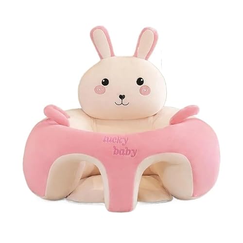 XUTCEKOUYR Baby-Sitzstuhl mit Cartoon-Tieren, Plüschsofa, Kleinkind, Babys Lernen, waschbaren Bezug for Rücken- und Kopfstütze, Sitzsitz for Kleinkinder(Rabbit) von XUTCEKOUYR