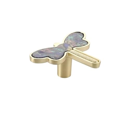 XUTCEKOUYR Dekorative Libellen-Küchenschrankknöpfe, kreative Kommodenschubladengriffe, Möbelschranktürgriffe, Einloch-Zinklegierungsknauf(Multicolor,4Pack) von XUTCEKOUYR